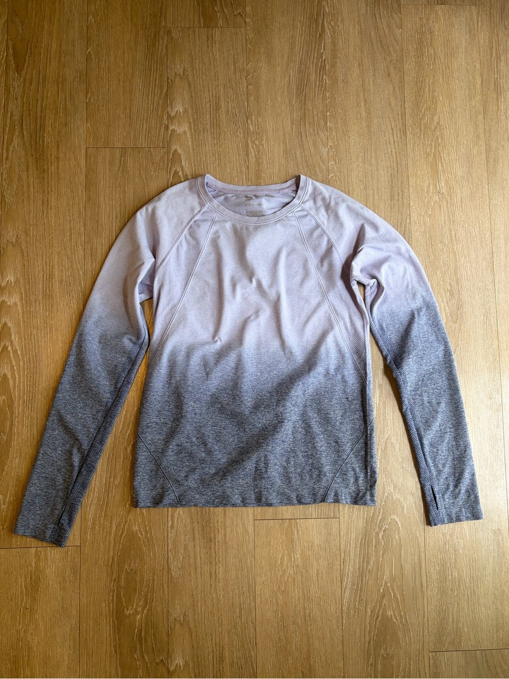All in Motion Lavender to Gray Ombre Athletic Long Sleeve Pullover